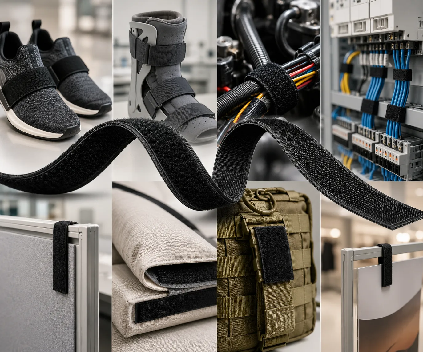 Industry explorer for hook and loop fastening across textile, industrial, healthcare and commercial applications.